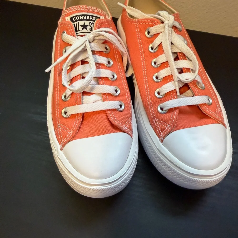 Converse Vibrant Orange Canvas Sneakers - Picture 2 of 2